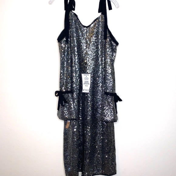Rachel Roy Sequined Cold-Shoulder Midi Dress - Picture 5 of 9